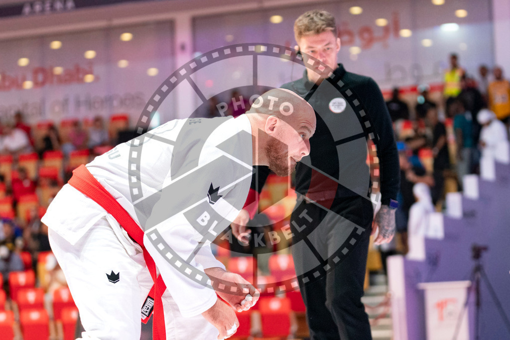 20231106PBB0685 | Fighters compete during the AJP World Master Championship in the Mubadala Arena in Abu Dhabi, Arab United Emirates, on November 6, 2023.