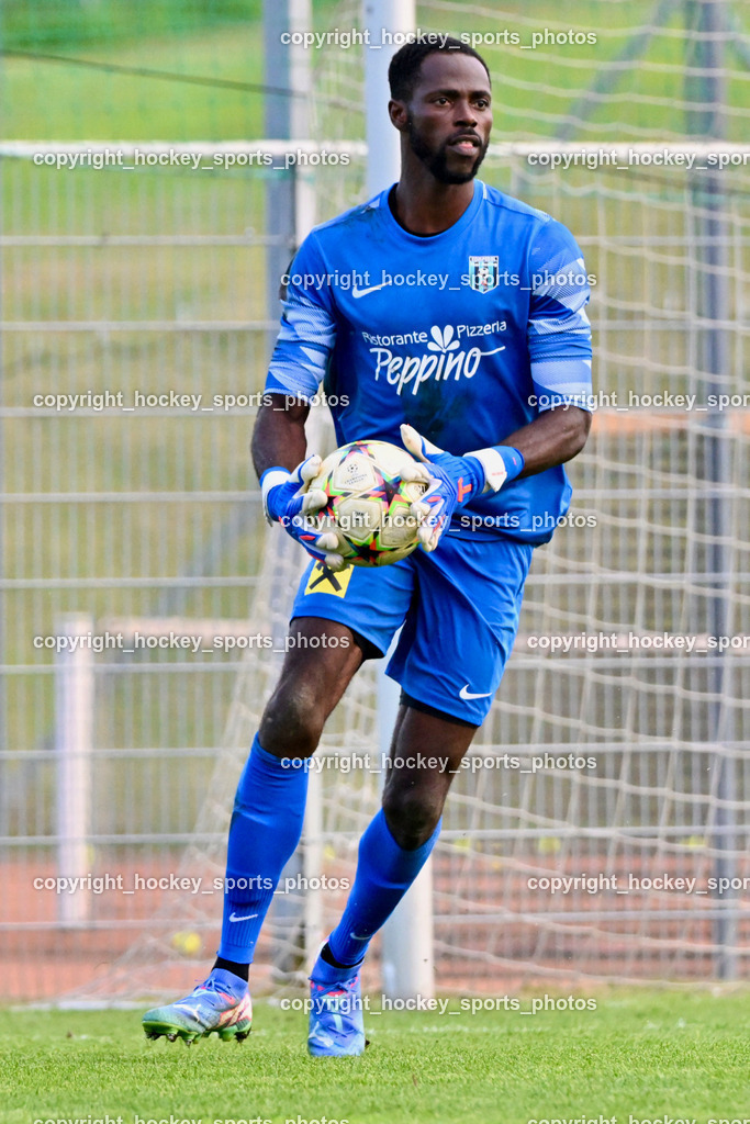 SC Landskron vs. Thal Assling  | #99 Ayotunde Ezekiel Ikuepamitan Thal Assling, SC Landskron vs. Thal Assling , SC Landskron vs. Thal Assling  am 09.08.2024 in Villach (Sportanlage Landskron), Austria, (Photo by Bernd Stefan)