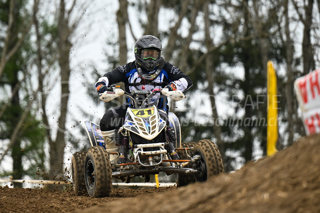 Motocross Schlatt bei Winterthur - 30. April 2023 | #41 Betschart Blacky aus Embrach (CH) auf W Tec in der Kategorie Quad am Motocross Schlatt bei Winterthur, 30. April 2023. 
Instagram: @mx_schlatt | @mc_wila | @sam_schweiz
Bild: Sportfotografie Markus Aeschimann | www.markus-aeschimann.ch - Realisiert mit Pictrs.com