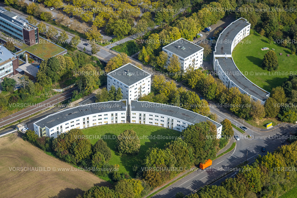 Dortmund231000532 | Luftbild, Wohnanlagen des Studierendenwerks , Meitnerweg, TU Technische Universität Dortmund, Eichlinghofen, Dortmund, Ruhrgebiet, Nordrhein-Westfalen, Deutschland