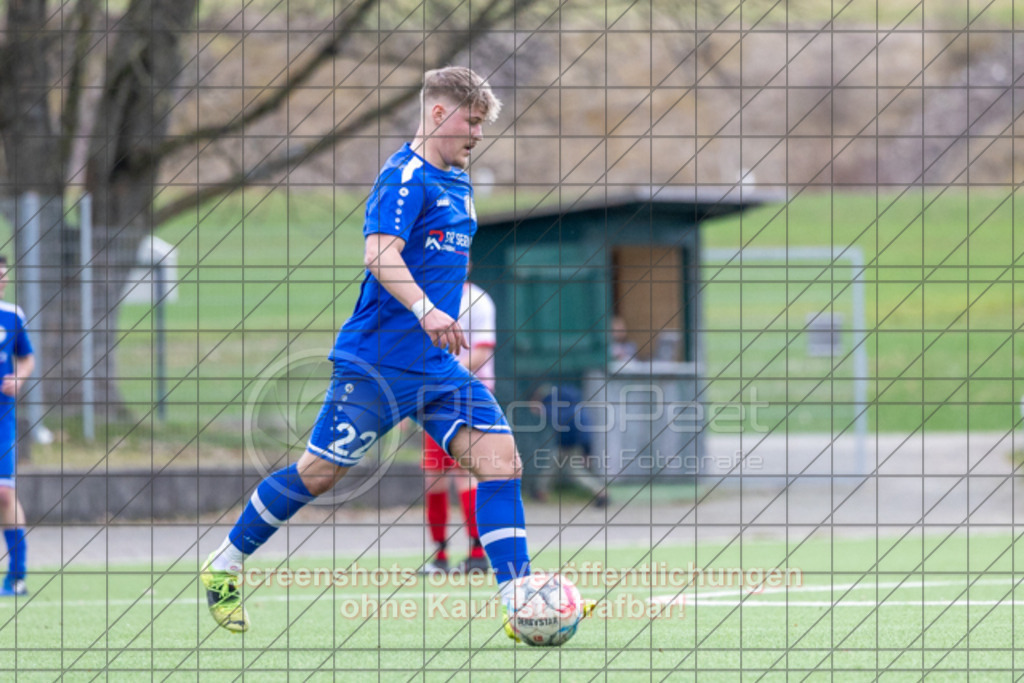 20250323_132713_0079 | #,VfR Süßen II (blau) vs. FTSV Bad Ditzenbach-Gosbach II (weiß/rot), Fussball, Kreisliga B10 - Bezirk Neckar/Fils, 19. Spieltag, Saison 2024/2025, Kunstrasensportplatz, An der Lauter 10, 73079 Süßen, 23.03.2025 - 13:00 Uhr,Foto: PhotoPeet-Sportfotografie/Peter Harich