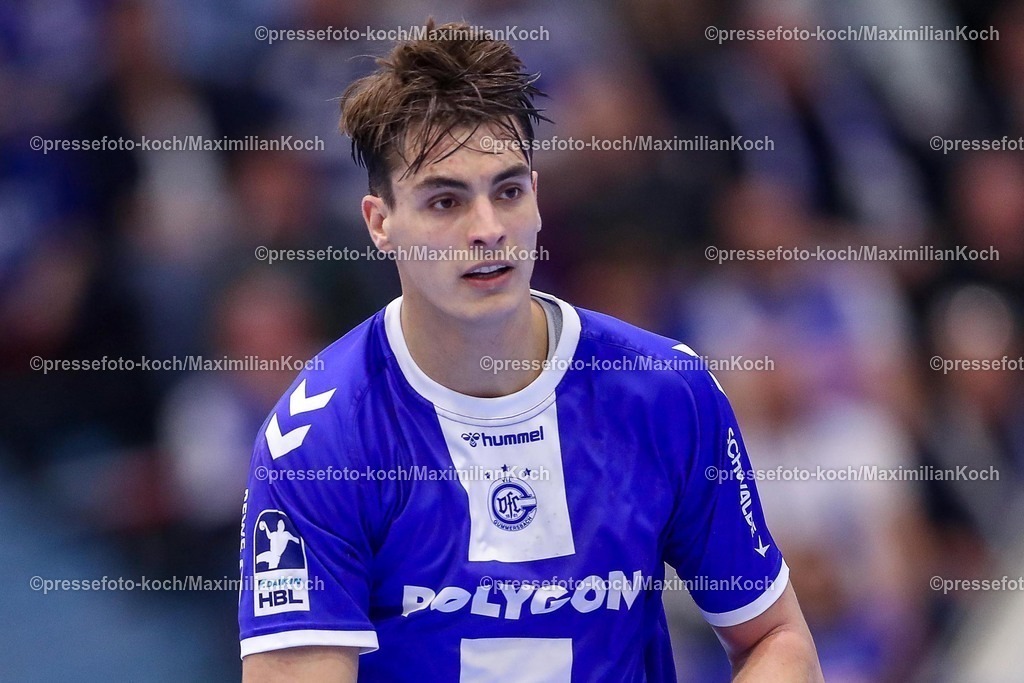 Gum25042501083 | 25.04.2025, Handball, HBL, VfL Gummersbach - 1. VfL Potsdam, Schwalbe-Arena: Julian Köster (GUM #7) 