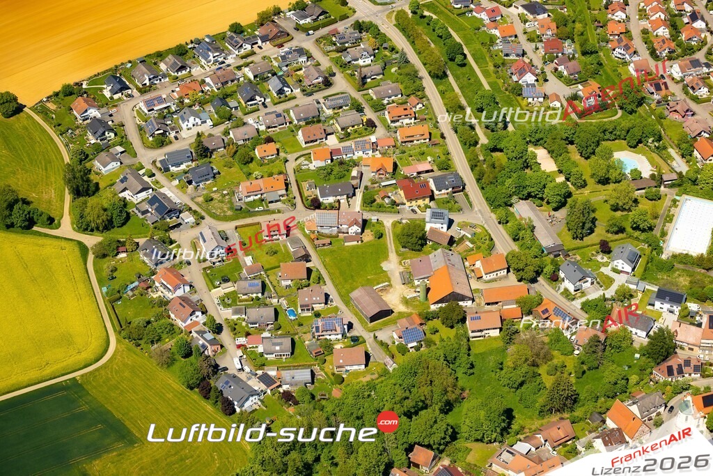 Luftaufnahme von Schechingen - Die Luftaufnahme wurde 2025 vom UL-Flugzeug heraus erstellt ( keine Drohne ) - Hochauflösende Luftaufnahme - für professionelle Ausdrucke geeignet. Die Geschenkidee !Mit Lizenz und Bildrechte bestellbar