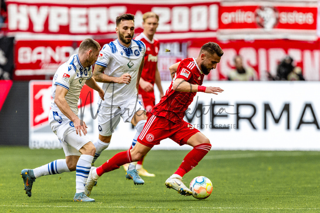 Fortuna Düsseldorf vs. Karlsruher SC | Düsseldorf, 30.04.2023: 2. Bundesliga, 30. Spieltag, Fortuna Düsseldorf gegen Karlsruher SC in der Merkur Arena in Düsseldorf. Foto: sportfotografie.ms | Markus Paletta - Realisiert mit Pictrs.com