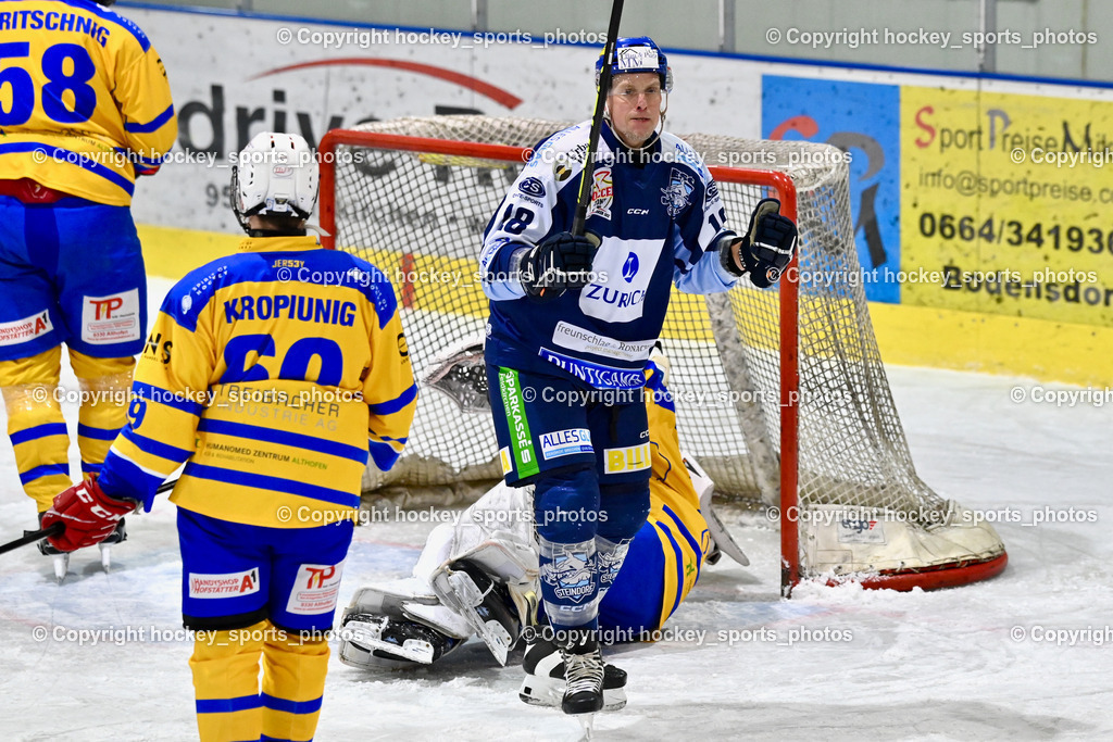 ESC SOCCERZONE STEINDORF vs. 1. EHC ALTHOFEN | Jubel #18 Pewal Martin ESC Steindorf, #31 Horn Fabian 1. EHC ALTHOFEN, #69 Kropiunig Arno 1. EHC ALTHOFEN, ESC SOCCERZONE STEINDORF vs. 1. EHC ALTHOFEN, ESC SOCCERZONE STEINDORF vs. 1. EHC ALTHOFEN am 28.02.2025 in Steindorf (Ossiachersee Halle), Austria, (Photo by Bernd Stefan)