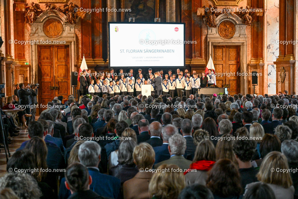 Eroeffnung der Bruckner Ausstellung im Stift St. Florain_ 03.05.2024-10 | 03.05.2024, St. Florian, AUT, Augustiner Chorherrenstift St. Florian, Eroeffnung der Bruckner Ausstellung, im Bild St. Florianer Sangerknaben