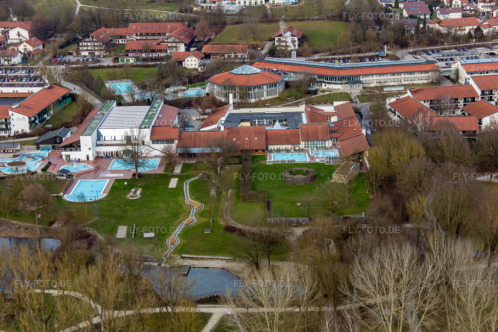 Luftbild: Rottal-Therme im Ortsteil Aunham in Bad Birnbach im Bundesland Bayern in Deutschland. Foto: IMG_085556.jpg vom 31.12.2015 durch Werner Riehm/FLY-FOTO.de