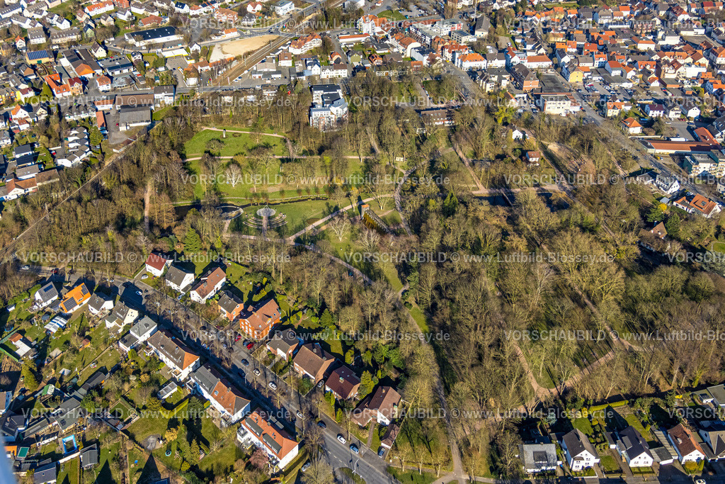 Werl250306112 | Luftbild, Kurpark und Stadtpark, Werl, Soester Börde, Nordrhein-Westfalen, Deutschland