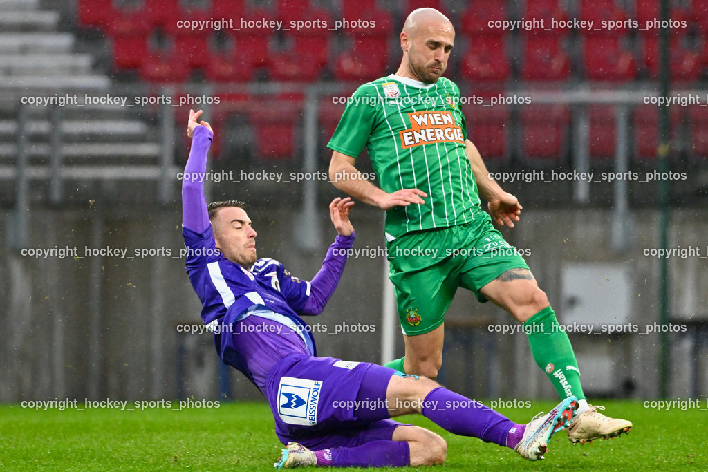 Austria Klagenfurt vs. SK Rapid 10.3.2024 | #23 Max Besuschkow, #8 Lukas Grgic