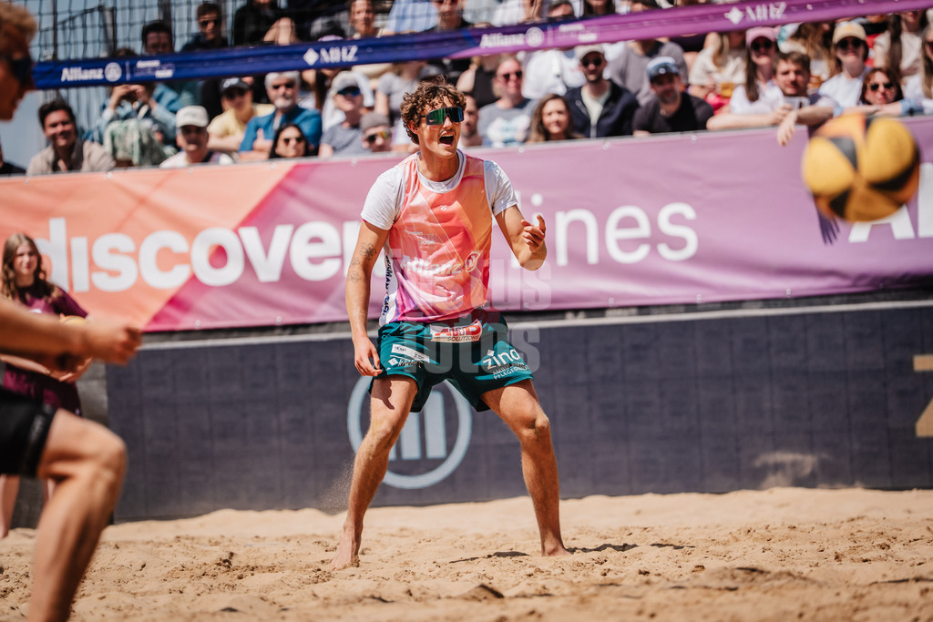 Beachvolleyball | Männer | Allianz German Beach Tour 2025 | Tourstop Düsseldorf | 17.05.2025 | Hennes Nissen jubelt