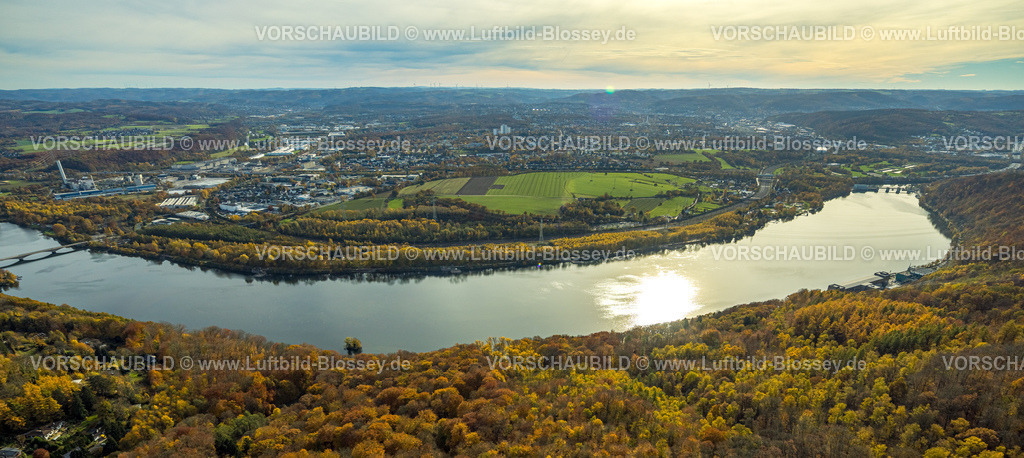 Hagen251100352 | Luftbild, Hengsteysee und herbstliche Bäume, Uhlenbruch Landschaftsschutzgebiet, Boele, Hagen, Ruhrgebiet, Nordrhein-Westfalen, Deutschland