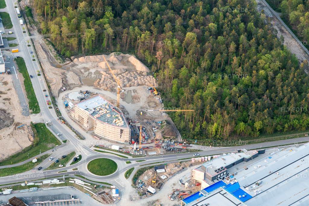 Luftbild: Graben-Neudorf, SEW-EURODRIVE GmbH & Co KG im Ortsteil Graben in Graben-Neudorf im Bundesland Baden-Württemberg in Deutschland. Foto: IMG_106659.jpg vom 17.04.2018 durch Werner Riehm/FLY-FOTO.de