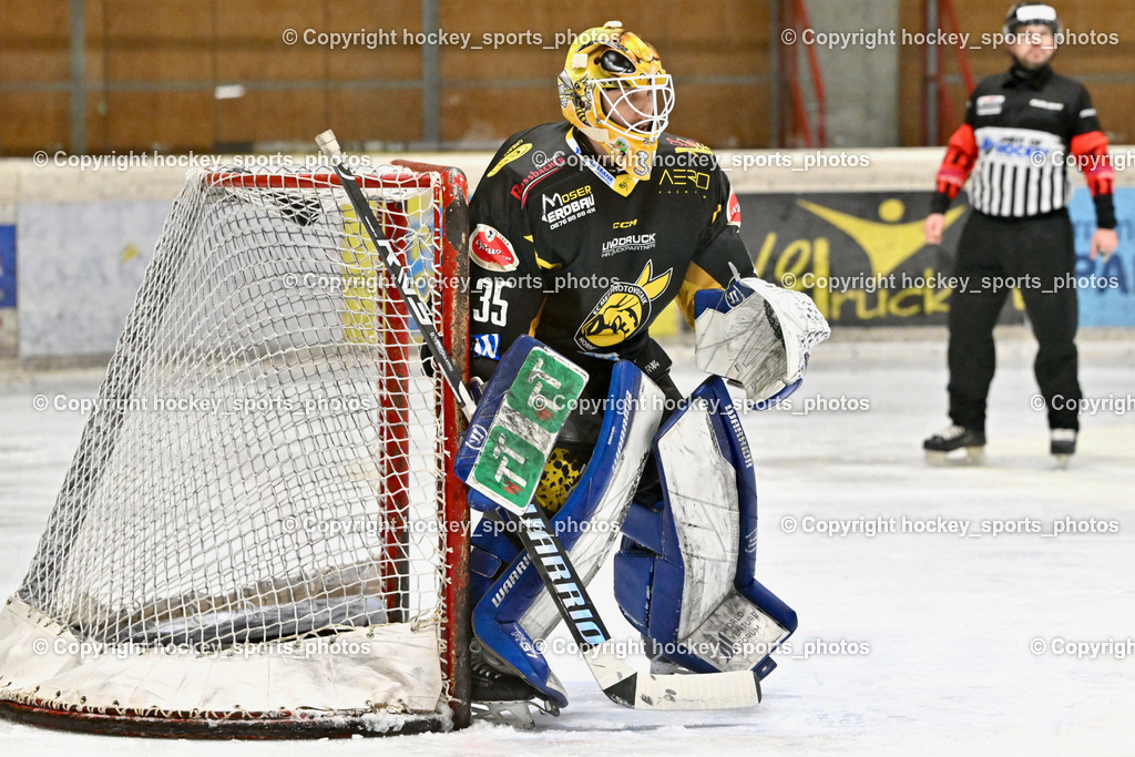 EC MET PHOTOVOLTAIK HORNETS SPITTAL vs. EV ZELTWEG MURTAL LIONS | #35 Egger Luca EC Hornets Spittal, EC MET PHOTOVOLTAIK HORNETS SPITTAL vs. EV ZELTWEG MURTAL LIONS, EC MET PHOTOVOLTAIK HORNETS SPITTAL vs. EV ZELTWEG MURTAL LIONS am 08.02.2026 in Spittal an der Drau (Eissportzentrum Spittal), Austria, (Photo by Bernd Stefan)