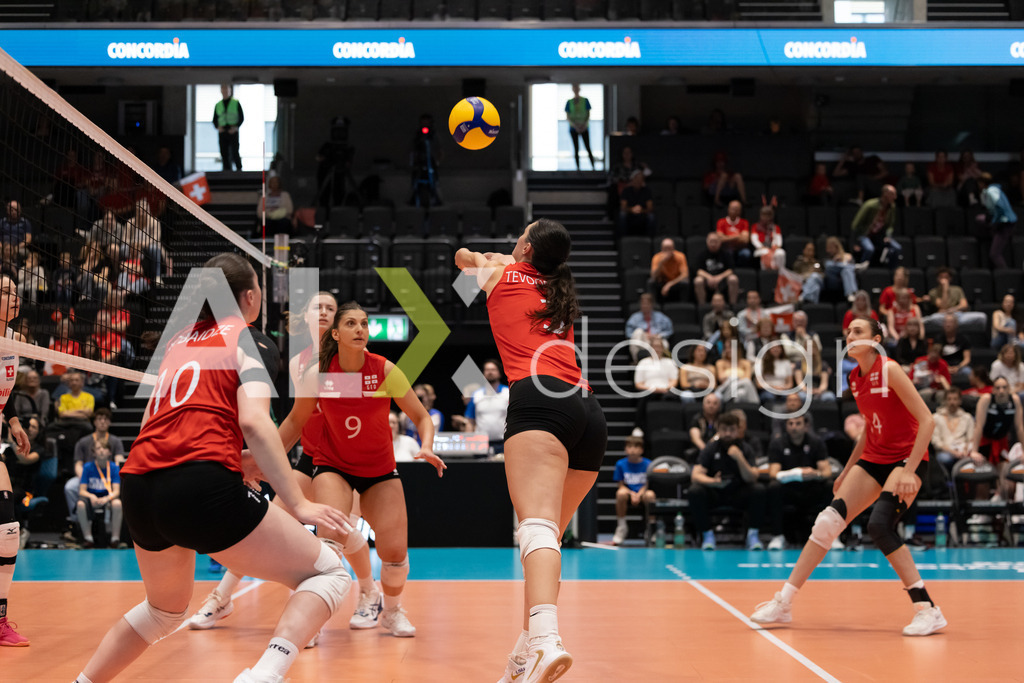 Georgia v Switzerland - CEV European League Women | KRIENS, SWITZERLAND - JUNE 12: ANA TEVDORADZE of Georgia during the CEV European League match between Georgia and Switzerland at Pilatus Arena on June 12, 2026 in Kriens, Switzerland. - Realisiert mit Pictrs.com