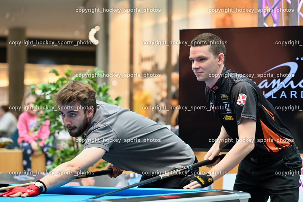Pool Billard Bundesliga 2025 im ATRIO | Hollenstein Lorenz, Oliver Szolnoki, Pool Billard Bundesliga 2025 im ATRIO, Pool Billard Bundesliga 2025 im ATRIO am 29.03.2025 in Villach (Atrio), Austria, (Photo by Bernd Stefan)