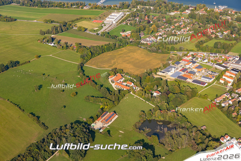 Aktuelles Luftbild von  Diessen am Ammersee - Die Luftaufnahme wurde 2020 mittels UL-Flugzeug erstellt ( keine Drohne ) - hochauflösende Kamera-Systeme von  Canon -Beste Qualität - Für grossformatige Ausdrucke geeignet. Die Geschenkidee !