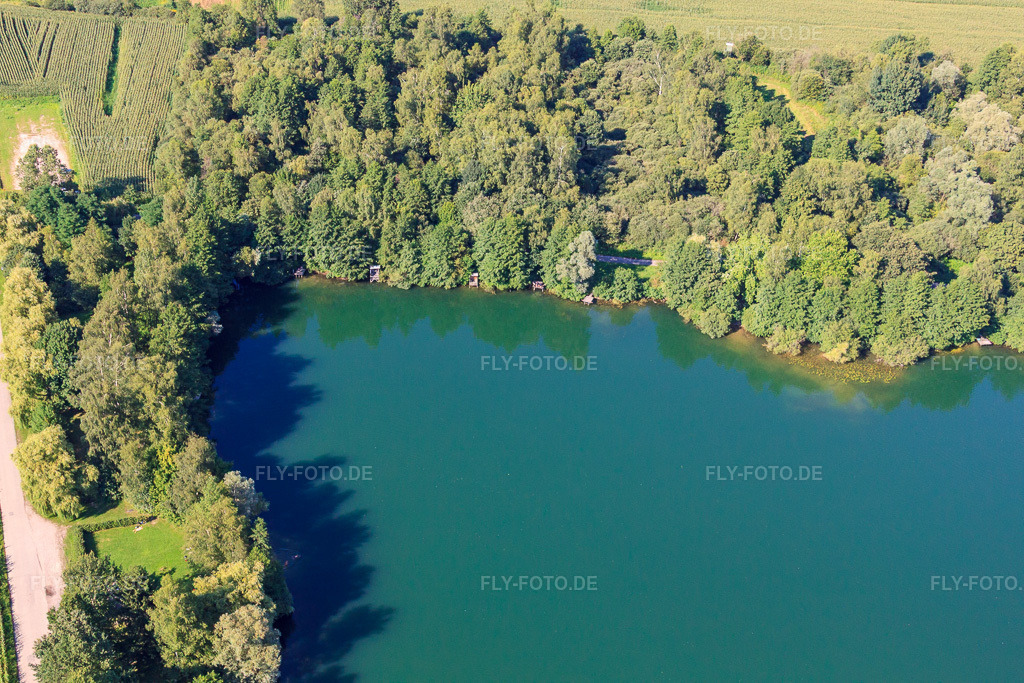 Luftbild: Baggersee Max-Jordan-See im Ortsteil Urloffen in Appenweier im Bundesland Baden-Württemberg in Deutschland. Foto: IMG_31639.jpg vom 09.08.2010 durch Werner Riehm/FLY-FOTO.de