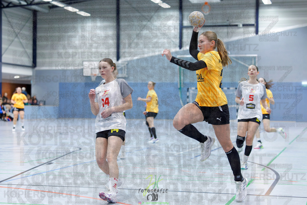 Frauen Oberliga Mitte (HHV); HSG Eibelshausen/Ewersbach - HSG Wettenberg II | Frauen Oberliga Mitte (HHV); HSG Eibelshausen/Ewersbach - HSG Wettenberg II am 13.12.2025 in Steinbrücken (Sporthalle am Hammerweiher)Photo © 2025 - Jörg Heinrich - Realisiert mit Pictrs.com