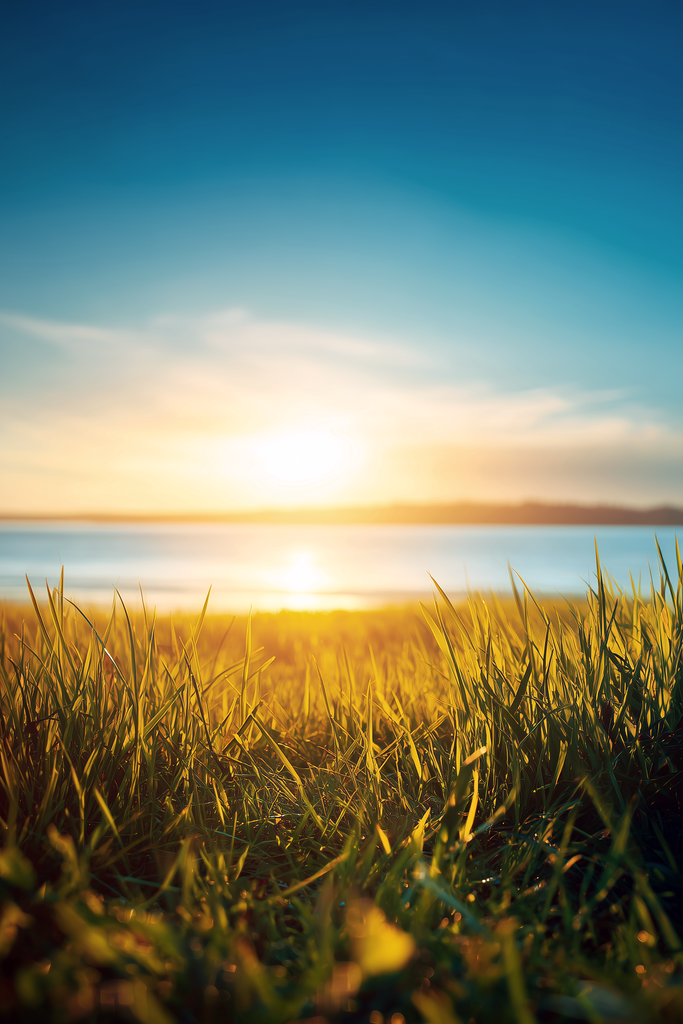 Poster: SOFT HORIZONS – The Open Horizon – Der Blick in eine neue Zukunft | Natur Poster mit Blick auf einen offenen Horizont über Wasser und Landschaft – Motiv The Open Horizon aus der Kollektion Soft Horizons - Realisiert mit Pictrs.com