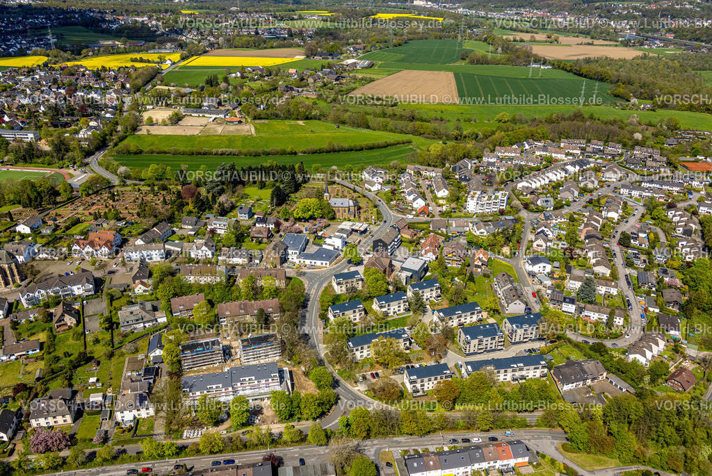 Hattingen230406703 | Luftbild, Ortsansicht, Baustelle und Neubau an Märkische Straße Ecke Isenbergstraße, Niederwenigern, Hattingen, Ruhrgebiet, Nordrhein-Westfalen, Deutschland