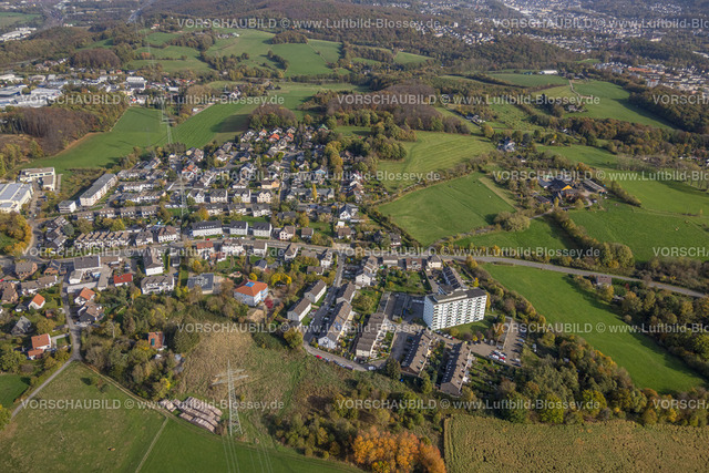 Wetter221017383 | Luftbild, Grüne Wiesen und Felder an der Vogelsanger Straße Ecke Distelstück, Hof Schee, Haspe-West, Hagen, Ruhrgebiet, Nordrhein-Westfalen, Deutschland