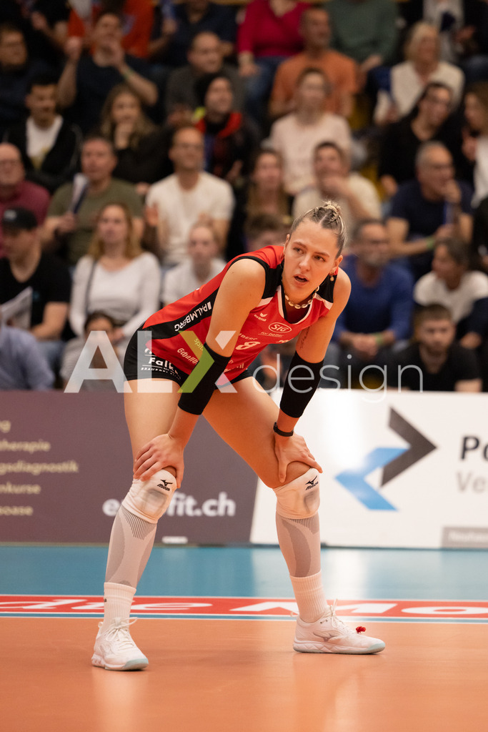 Volleyball I Frauen I Saison 2025-2026 I Volleyball NLA | Women I  Playoffs Finals 2/5 I  VC Kanti Schaffhausen - viteos NUC I  10.04.2026 | 8 Lina-Marie Lieb (DE) (VC Kanti Schaffhausen) – Aussen - Realisiert mit Pictrs.com