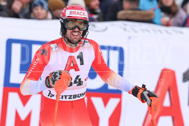 Audi FIS Ski World Cup: Men’s Slalom – Hahnenkamm Race, Kitzbuehel | Kitzbuehel, Austria, 25.Jan.26 - Alpine Skiing - FIS World Cup, Hahnenkamm Race, Slalom, men. The image shows ZENHAEUSERN Ramon (SUI, Rossignol).