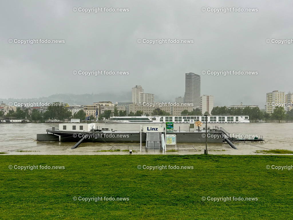 Linz_ Urfahr_ Hochwasser_ Donau_ 04.06.2024-7 | 04.06.2024, Linz, AUT, Urfahr, Hochwasser, im Bild Donau, Donaulaende Linz Urfahr