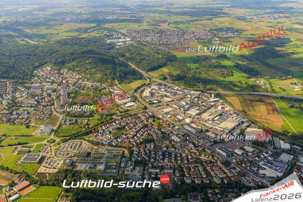 Luftaufnahme von  Winnenden - Die Luftaufnahme wurde 2025 vom UL-Flugzeug heraus erstellt ( keine Drohne ) - Hochauflösende Luftaufnahme - für professionelle Ausdrucke geeignet. Die Geschenkidee !Mit Lizenz und Bildrechte bestellbar