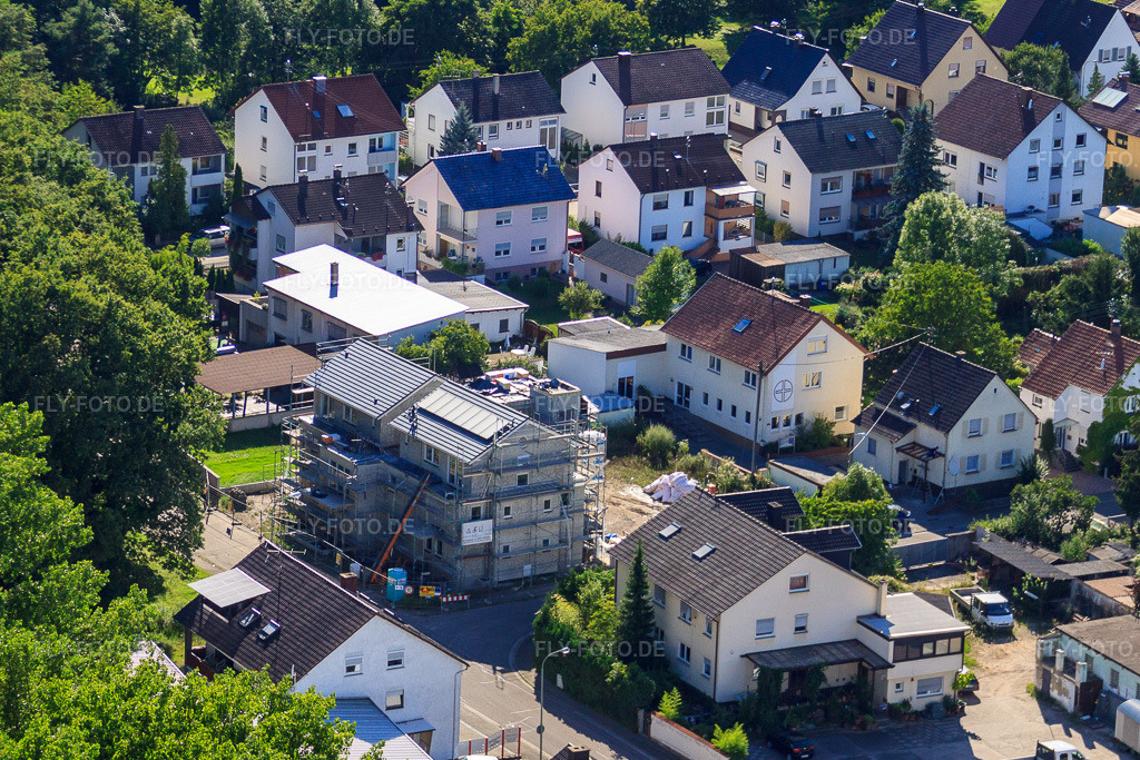 Luftbild: Waldstraße , Neubau der sozial-therapeutischen Kette Südpfalz in Kandel im Bundesland Rheinland-Pfalz in Deutschland. Foto: IMG_30681.jpg vom 31.07.2010 durch Werner Riehm/FLY-FOTO.de