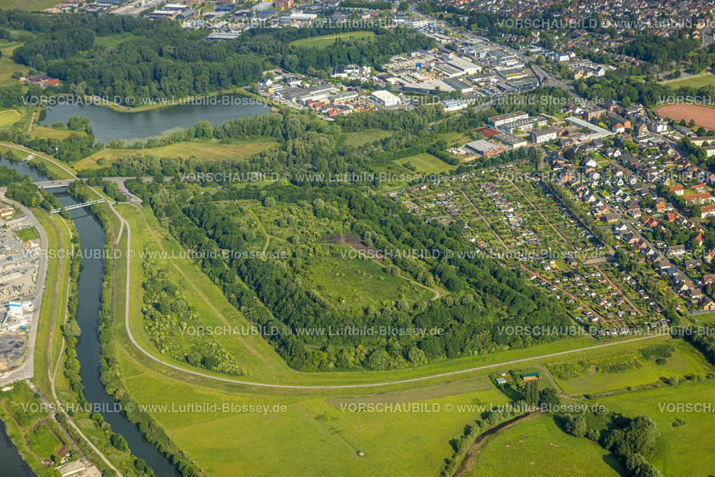 Hamm220601572 | Luftbild, Nienbrügger Berg, NSG Naturschutzgebiet Alte Lippe und Radbodsee, Kleingartenverein Nordenheide, Bockum-Hövel, Hamm, Ruhrgebiet, Nordrhein-Westfalen, Deutschland