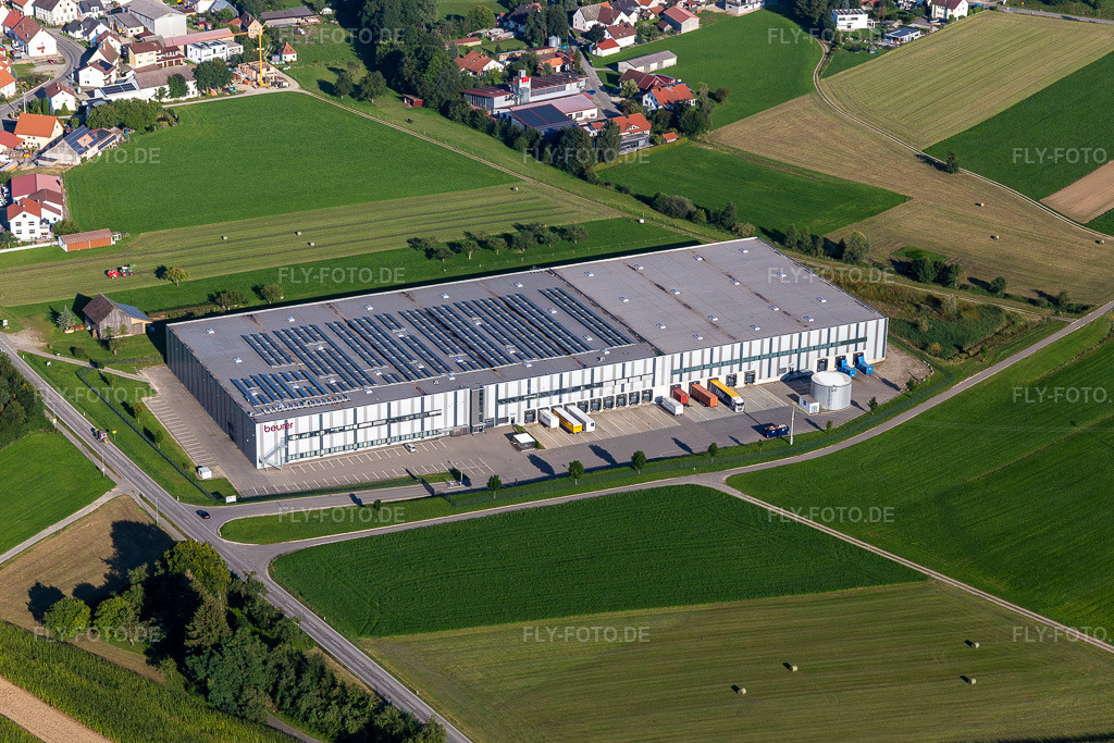 Luftbild: Fabrikgelände der Beurer GmbH in Uttenweiler im Bundesland Baden-Württemberg in Deutschland. Foto: IMG_128804.jpg vom 03.09.2021 durch Werner Riehm/FLY-FOTO.de