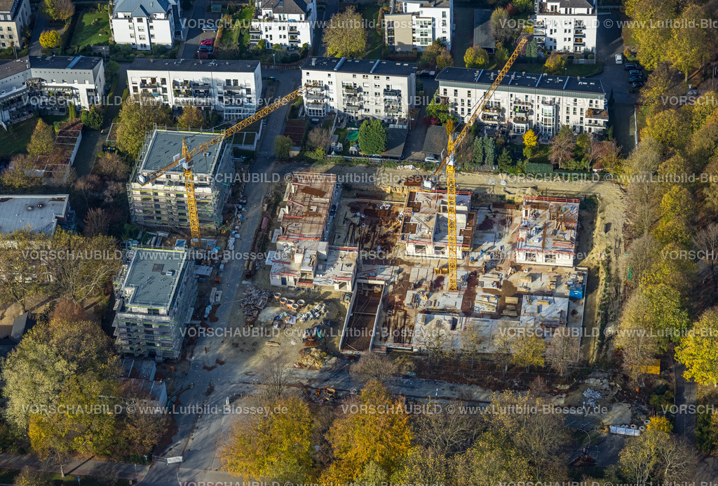 Gelsenkirchen221102232noerdlich | Luftbild, Baustelle und Neubau Wohnhäuser, Am Goldberg, Buer, Gelsenkirchen, Ruhrgebiet, Nordrhein-Westfalen, Deutschland