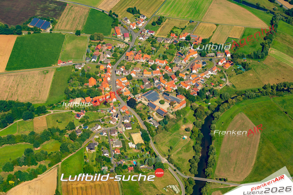Binsförth Morschen Bild- Das Luftbild wurde 2025 vom UL-Flugzeug heraus erstellt ( keine Drohne bzw. Drohnenaufnahme ) - Hochauflösende Luftaufnahme -Nicht vergleichbar mit Google Maps oder Satelittenbilder- Die Geschenkidee !Mit Lizenz und Bildrechte bestellbar - CC