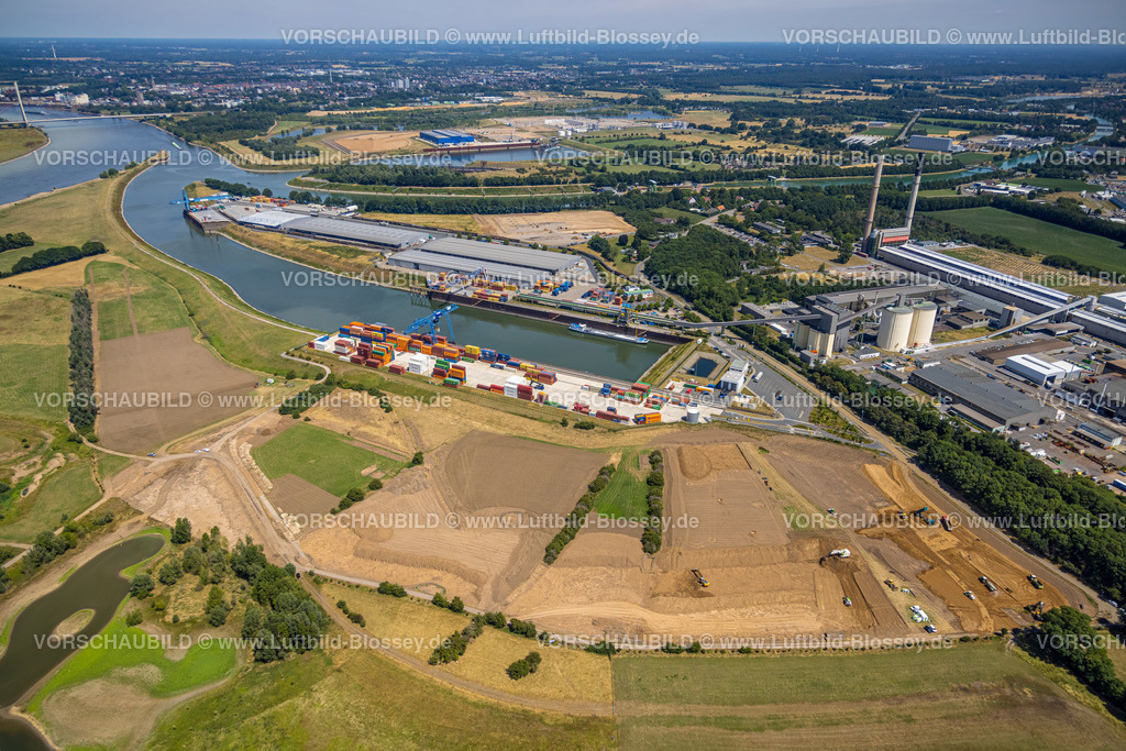 Voerde220702848 | Luftbild, Contargo Rhein-Lippe-Container-Terminal, Hafen Emmelsum, Spellen, Voerde, Ruhrgebiet, Nordrhein-Westfalen, Deutschland