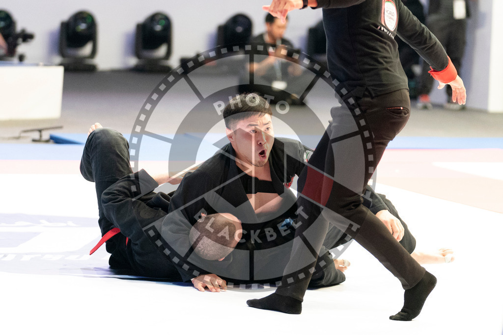 20231106PBB3149 | Fighters compete during the AJP World Master Championship in the Mubadala Arena in Abu Dhabi, Arab United Emirates, on November 6, 2023.