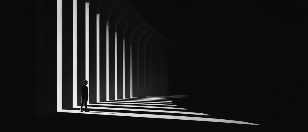 RFH00100 | Mit moderner KI‑generiertes schwarz-weiß Artwork, sorgfältig manuell für den Druck optimiert.