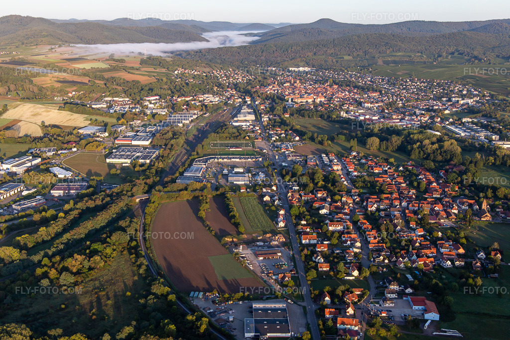 Aerial view: View of the town in the district Altenstadt in Wissembourg in the state Bas-Rhin, France.Photo: IMG_138819.jpg taken on 09/24/2023 by Werner Riehm/FLY-FOTO.comResolution of the original: 5472 x 3648 px