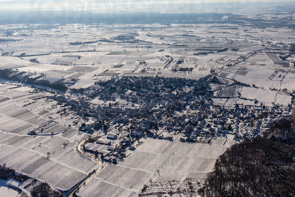 Winterluftbild im Schnee | Luftbild: Winterluftbild im Schnee in Oberotterbach im Bundesland Rheinland-Pfalz in Deutschland. Foto: IMG_124373.jpg vom 11.02.2021 durch ©2025 Werner Riehm fly-foto.de/copyright - Realisiert mit Pictrs.com