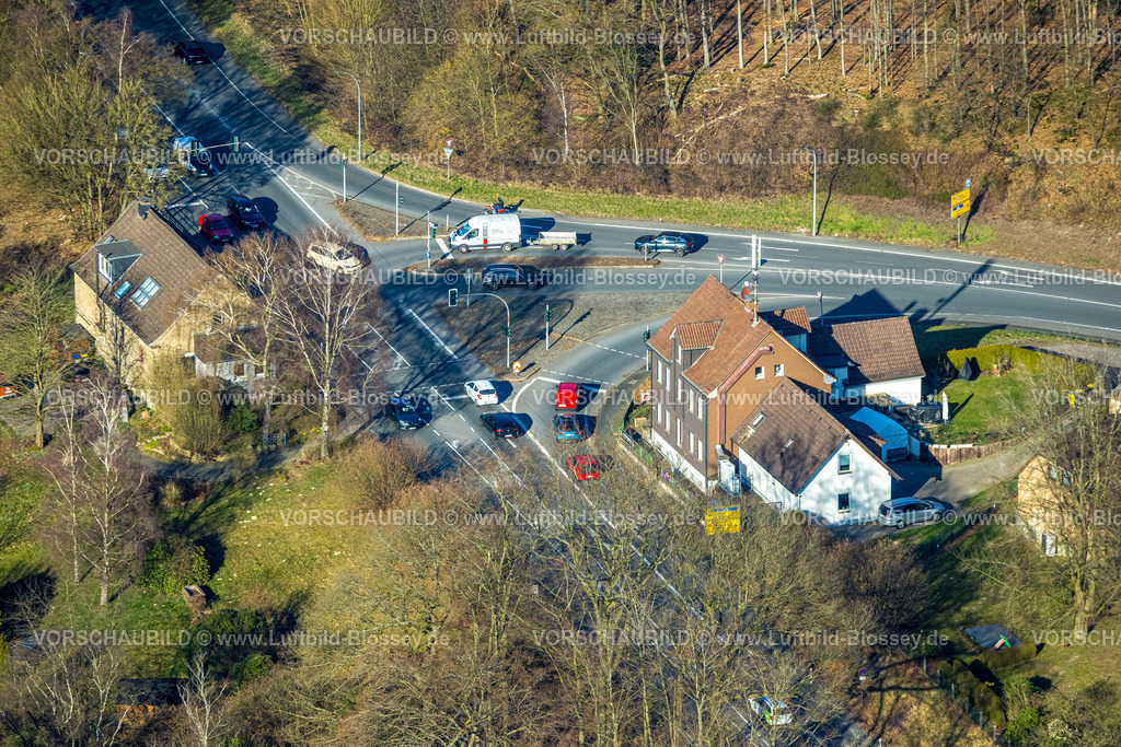Herdecke260304072 | Luftbild, Bundesstraße B54 Abzweig Wittbräucker Straße und Honensyburgstraße, Straßenverkehr, Herdecke, Ruhrgebiet, Nordrhein-Westfalen, Deutschland