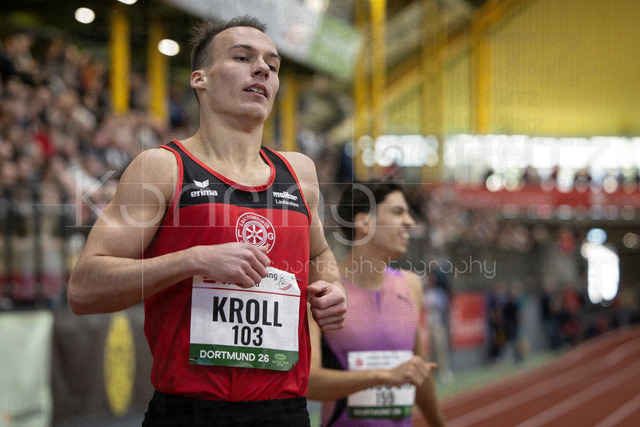 Indoor Meeting Dortmund, 08.02.2026 | DORTMUND, GERMANY - FEBRUARY 8:  Florian Kroll (LG Osnabrück) during the Indoor Meeting Dortmund at the Helmut-Koernig-Halle on February 8, 2026 in Dortmund, Germany. (Photo by Axel Kohring/Beautiful Sports Int.)