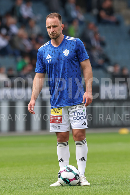 SK Puntigamer Sturm Graz vs TSV Egger Glas Hartberg – Championship Group    | Graz, Austria, 12.Apr.26 - SOCCER - ADMIRAL Bundesliga, SK Puntigamer Sturm Graz vs TSV Egger Glas Hartberg. The image shows Tobias Kainz (Hartberg) during warm up.    