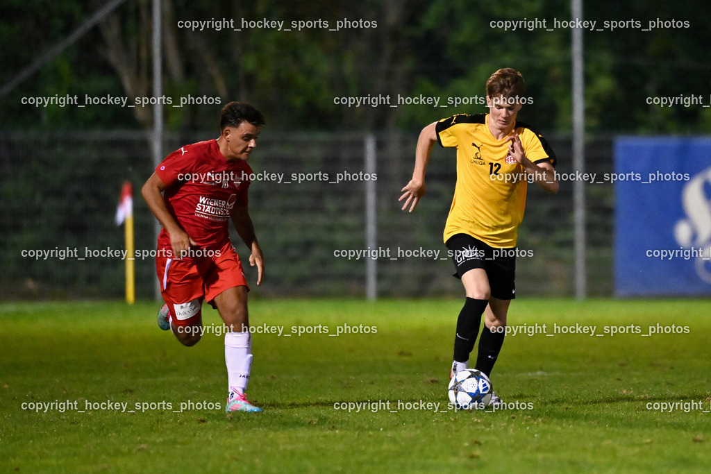 FC KAC 1909 vs. FC Nussdorf Debant | #10 Edin Serdarevic FC KAC, #12 Stefan Kraler FC Nussdorf Debant, FC KAC 1909 vs. FC Nussdorf Debant, FC KAC 1909 vs. FC Nussdorf Debant am 19.09.2025 in Klagenfurt (Sportplatz KAC), Austria, (Photo by Bernd Stefan)