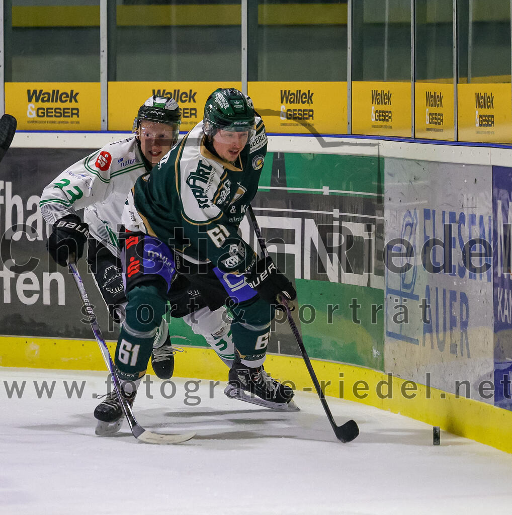 2026-01-02_028_TSV_Erding_gegen_Hoechstadt_Alligators | Erding, Deutschland, 02.01.2026:Eishockey, Oberliga Süd 2025 / 2026, 33. Spieltag, TSV Erding gegen Höchstadt Alligators, Endergebnis: 2:1Dennis Miller (Erding Gladiators, #61)Foto: Christian Riedel / fotografie-riedel.net