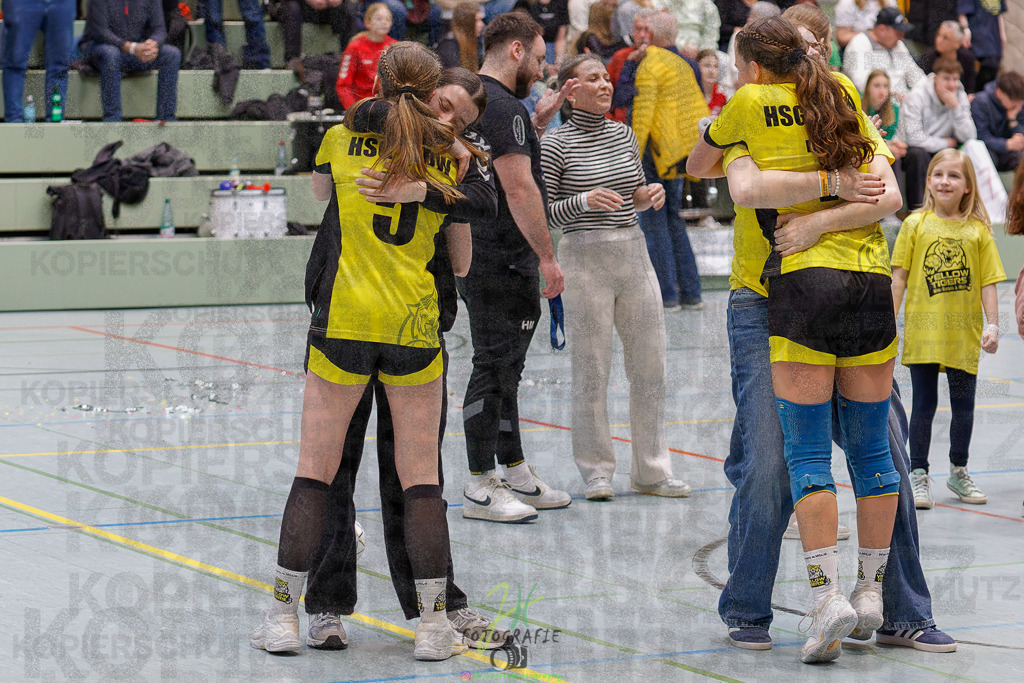 Hessenmeisterschaft wJC - Finale; HSG Kleenheim - HSG Weiterstadt/ Braunsh.Worf. | Hessenmeisterschaft wJC - Finale; HSG Kleenheim - HSG Weiterstadt/ Braunsh.Worf. am 22.03.2025 in Biedenkopf (Sporthalle Lahntalschule)Photo © 2025 - Jörg Heinrich - Realisiert mit Pictrs.com
