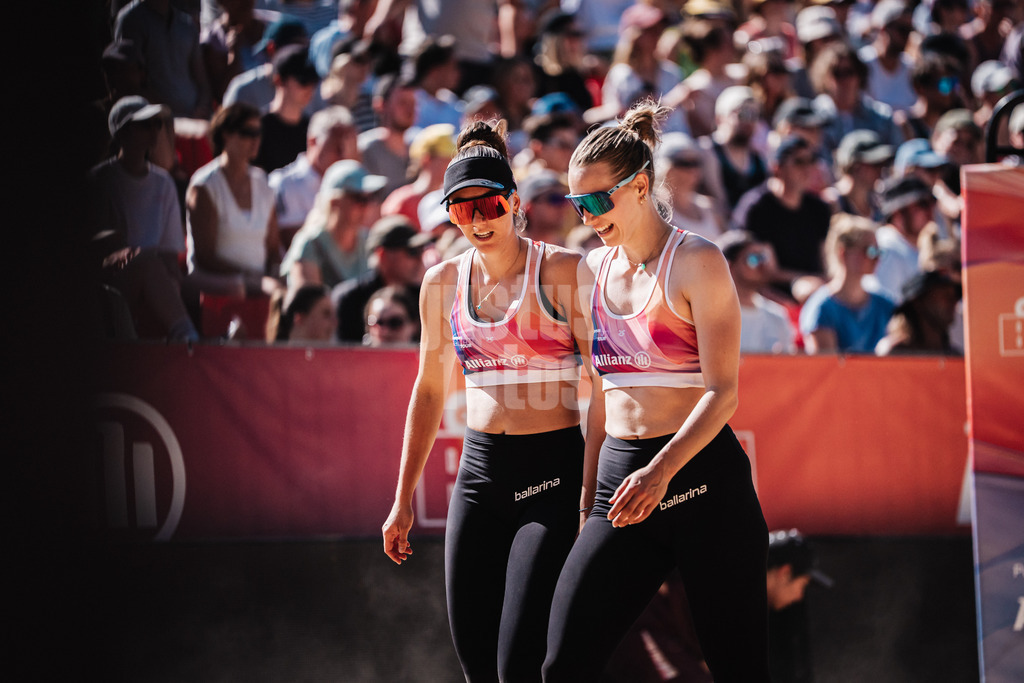 Beachvolleyball | Frauen | Allianz German Beach Tour 2025 | Tourstop Düsseldorf | 11.05.2025 | v.l. Lisa Kotzan und Tabea Schwarz