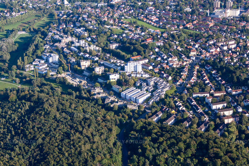 Luftbild: Sonnenbühl Werst Seezeit Wohnanlage im Ortsteil Petershausen in Konstanz im Bundesland Baden-Württemberg in Deutschland. Foto: IMG_71666.jpg vom 30.08.2014 durch Werner Riehm/FLY-FOTO.de
