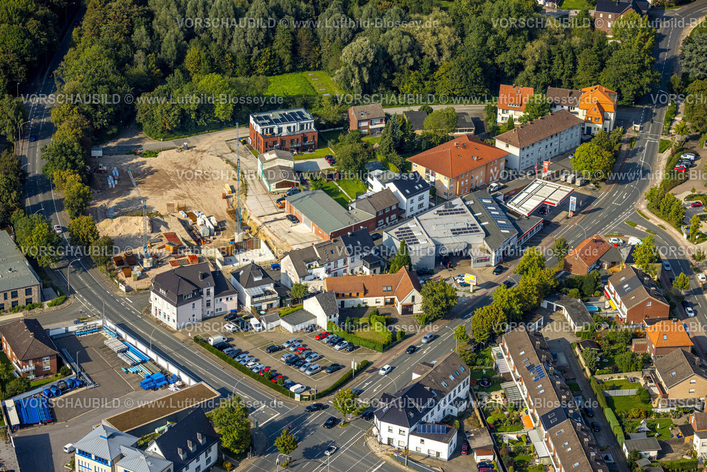 Beckum230804568 | Luftbild, Baustelle ehemaliger Schlachthof, geplanter Neubau Wohnungen, Beckum, Münsterland, Nordrhein-Westfalen, Deutschland
