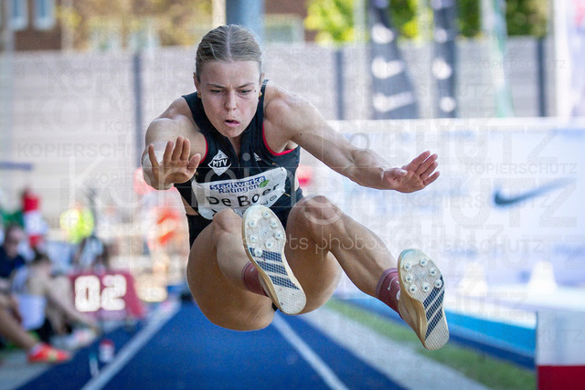 Multisport Event; Ratingen, 28.06.2026 | RATINGEN, GERMANY - JUNE 28, 2026 : Paula de Boer (GER / Germany) competing in the heptathlon’s long jump during the Multisport Event at Stadion Ratingen on June 28, 2026 in Ratingen, Germany.