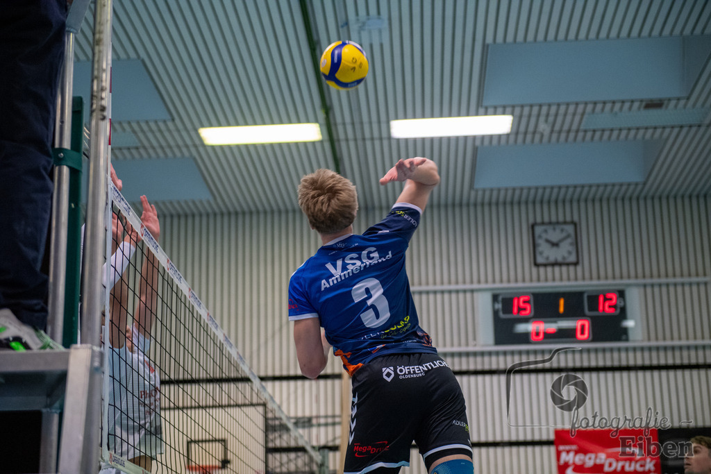 VSG Ammerland-Oldenburger TB | Regionalliga; VSG Ammerland (blau)-Oldenburger TB (weiß) am 18.01.2025 in Bad Zwischenahn (Sporthalle Schilldestraße ), Photo: Philip Eiben 2025 - Realisiert mit Pictrs.com